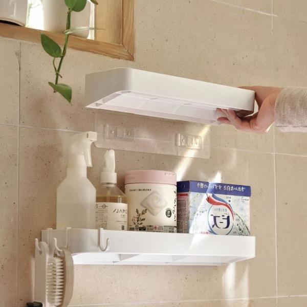 공중부양 무타공 욕실 와이드 선반