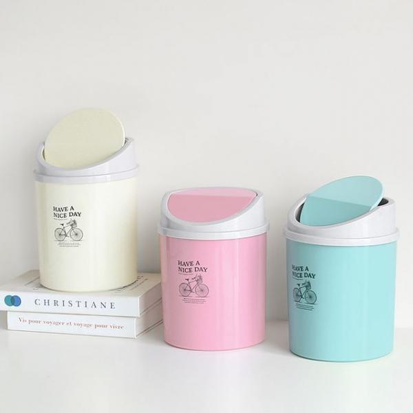 편리한 스윙 원형 휴지통 욕실 주방 미니 소형사이즈