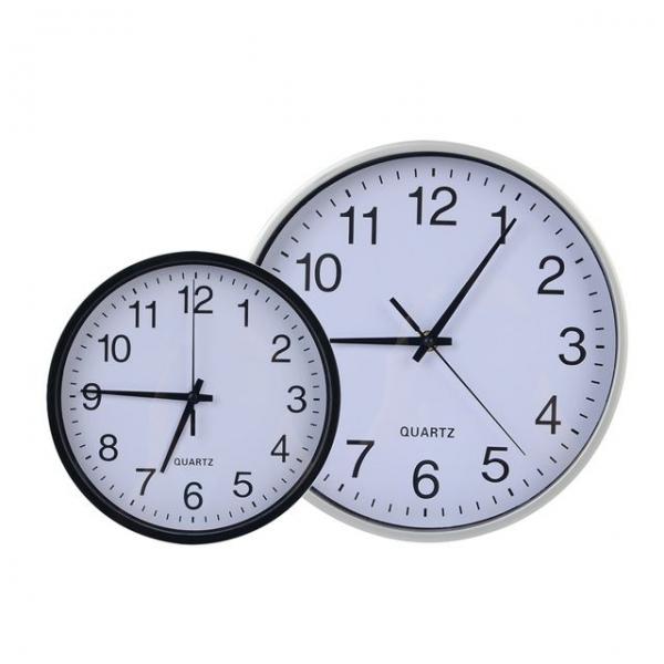 소형 큰글씨 심플한 무소음 원형 벽걸이 벽시계19cm