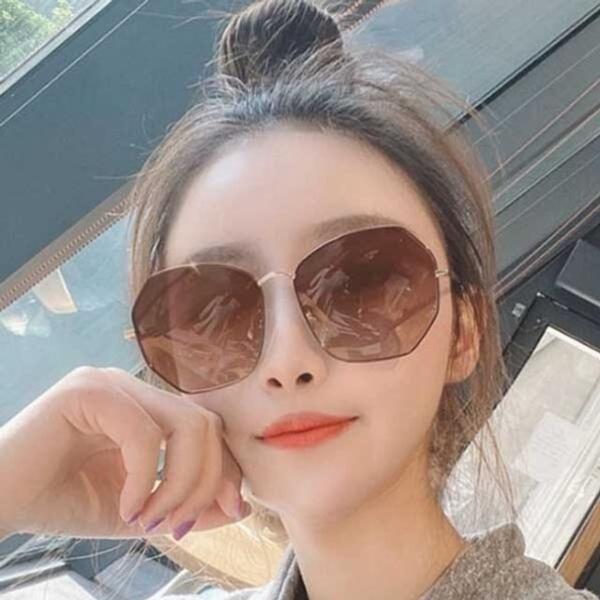 다각형 패션 자외선차단 연예인 선글라스 케이스