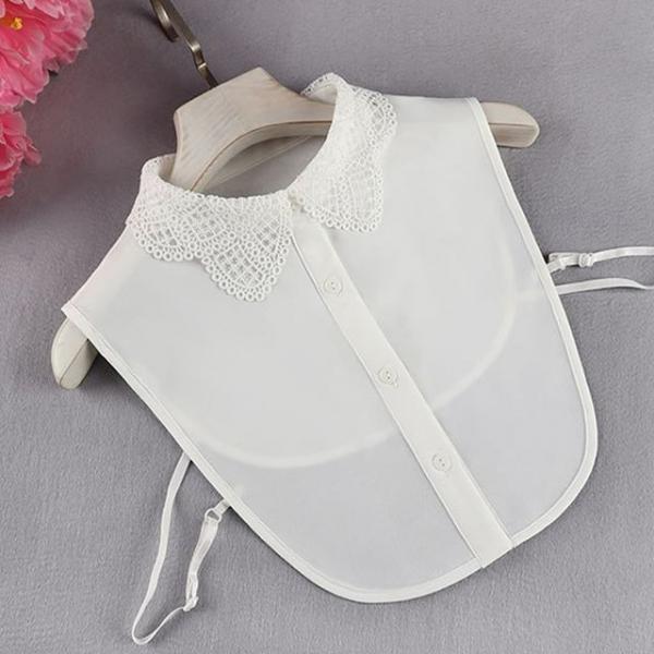 자수 펀칭 넥케이프 페이크 카라 이너셔츠 이너카라