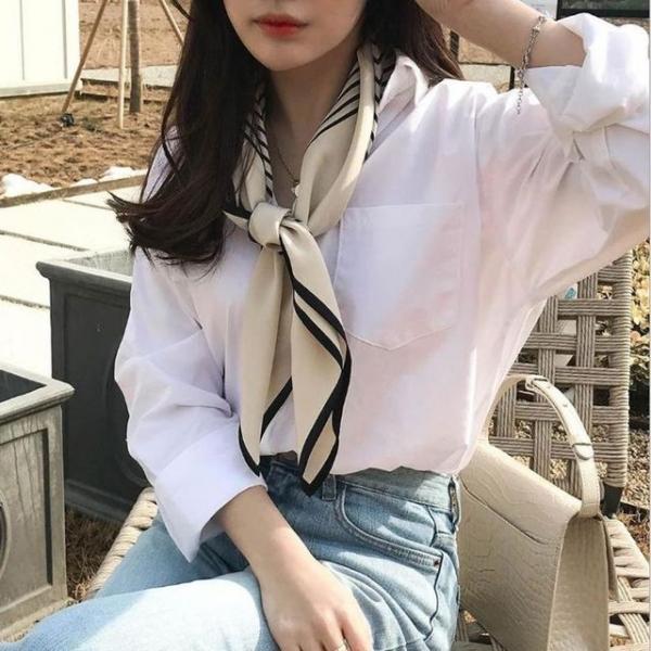 키밍 스트라이프 스카프 페션소품 목도리 머리띠