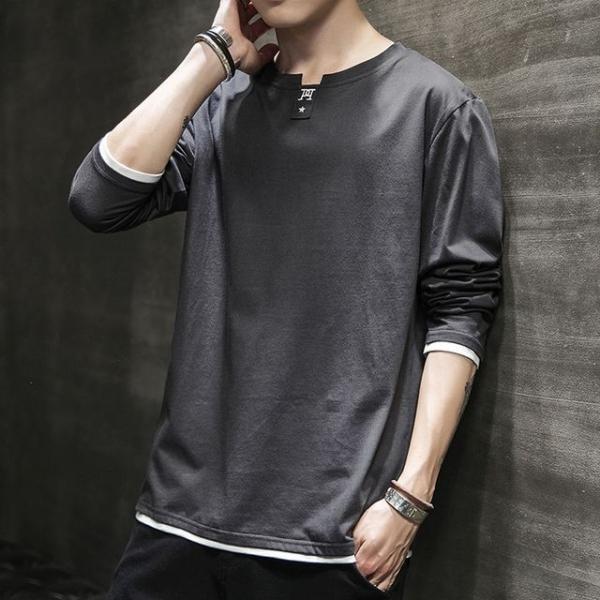 레이어드 무지 기본핏 사계절 긴팔 티셔츠