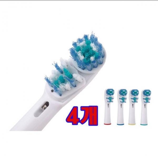 전동칫솔모 듀얼 구강 칫솔 브라운