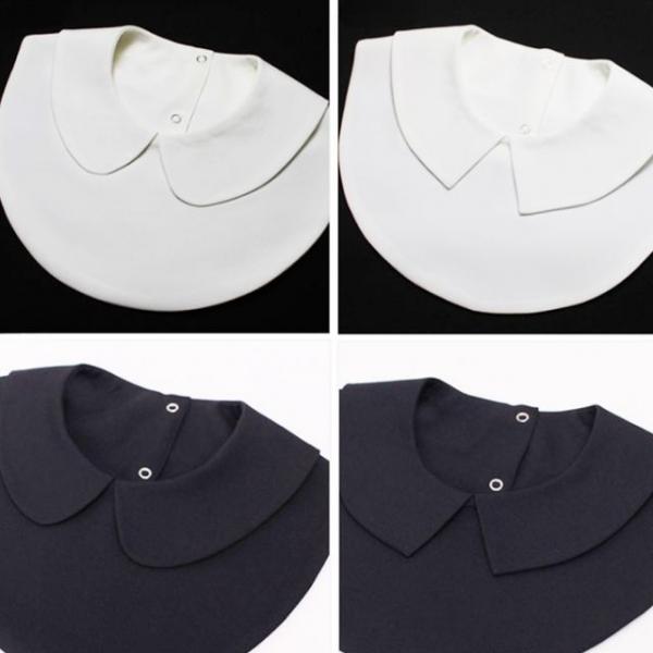 러블리 레이어드 페이크 카라 이너셔츠 넥케이프