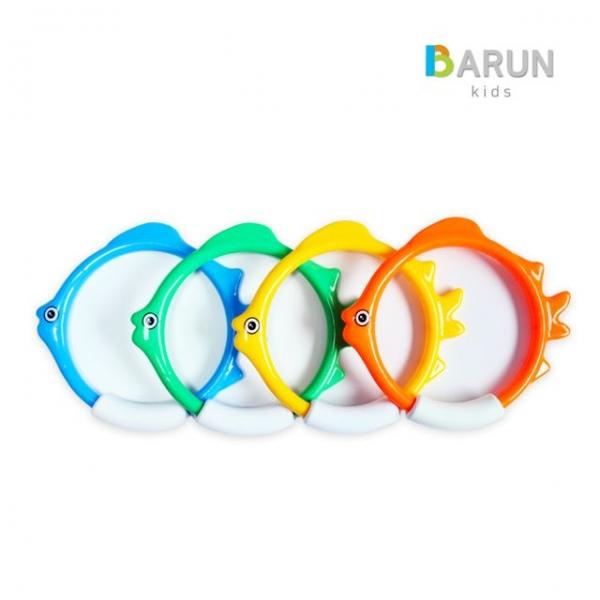 바른키즈 다이빙링 물고기 4개세트 / 수중놀이용품