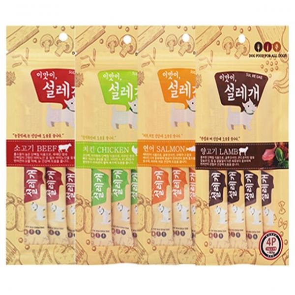 이맛이 설레개 강아지간식 애견간식 짜먹는츄르4PX5개