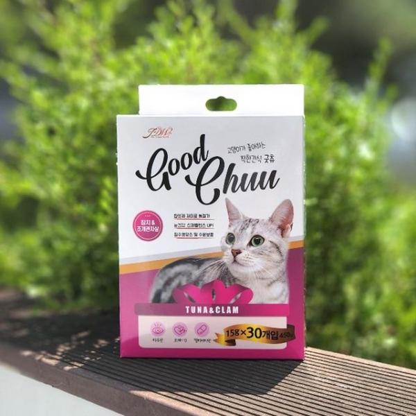 가성비좋은대용량 고양이간식 참치조개관자살15g(30P)