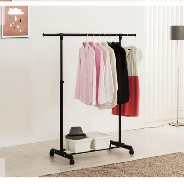 upgrade 이동식 행거 1단(D) 옷걸이행거 스탠드 블랙