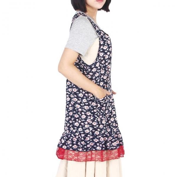 여름 시원한 앞치마 주방 패션 프릴 얇은 원피스형