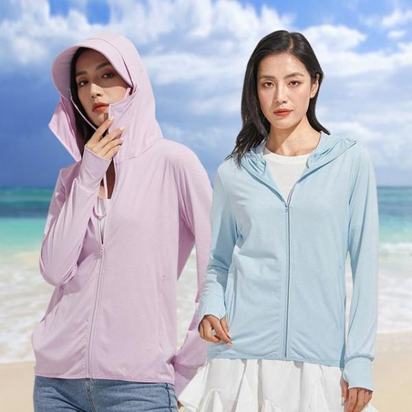 여자 여름 운동 냉감 후드 메쉬 점퍼 썬캡 탈부착