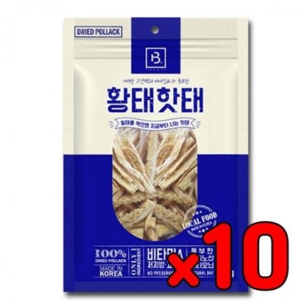10개묶음 강아지 육포 간식 황태 핫태 80g