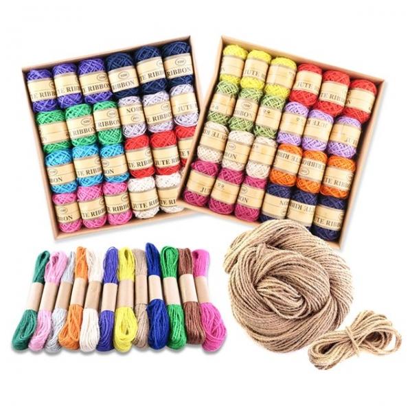 칼라마끈 4합8색24롤/4합12색 가는 마사끈 공예재료