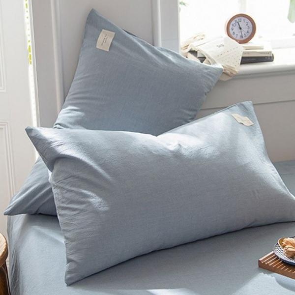 순면 자루형 베개 커버 베갯잇 2P 스카이 60x40