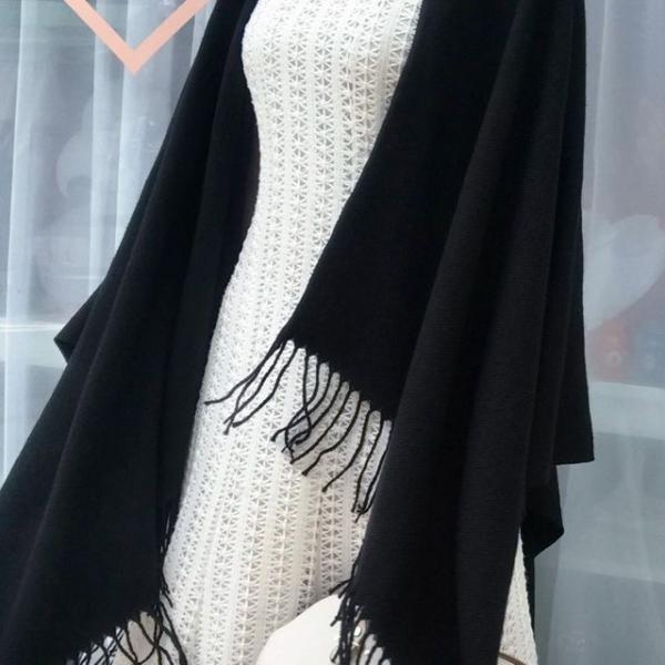 간절기 캐시미어 숄가디건 니트숄 어깨숄 망토숄
