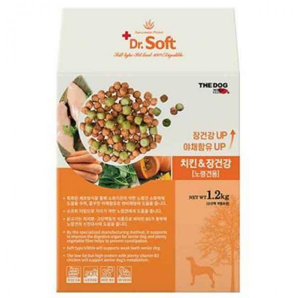 강아지 사료 더독 닥터소프트 치킨 장건강 노령견용