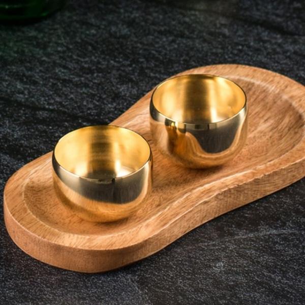 24K 금도금 황금 술잔 소주잔 1P