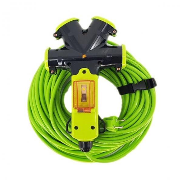 4WAY 4구 방우형 누전차단 멀티콘센트 15M