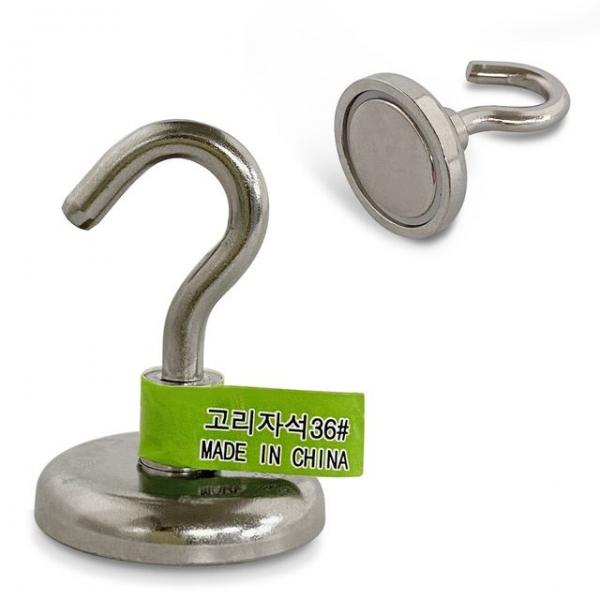 네오디움 고리자석(벌크 36) 원형고리 후크자석 걸이
