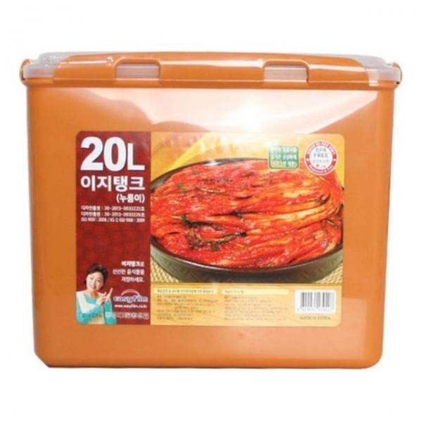 황토 이지탱크 누름이 김치통20L