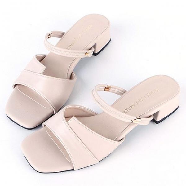여자 뮬슈즈 스트랩 샌들 데일리 편한 구두 신발
