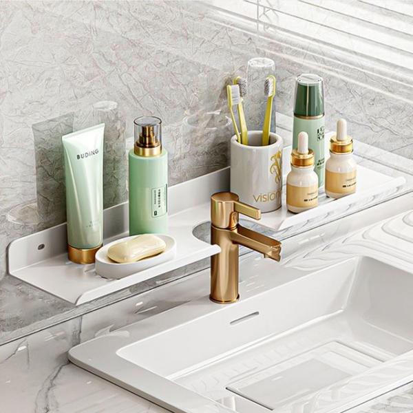 무타공 세면대 선반 화이트