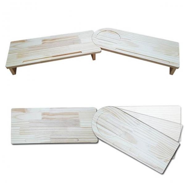 우드핏 듀얼 모니터 전용 원목 받침대 (오목54볼록54)