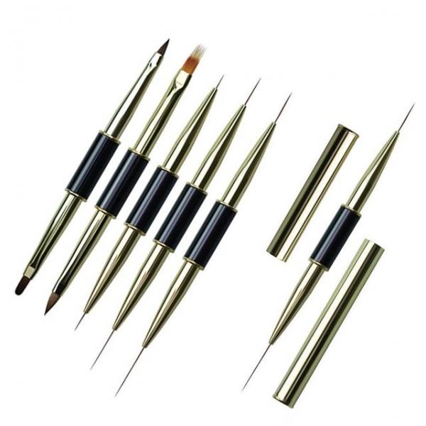 네일아트 포켓형 듀얼 브러쉬 5종 세필 라인브러쉬