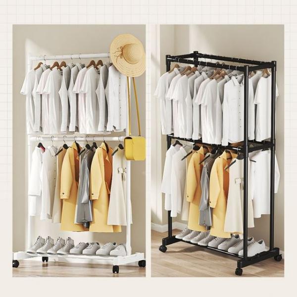 2단 싱글 더블 행거 원룸 오피스텔 사무실 옷걸이