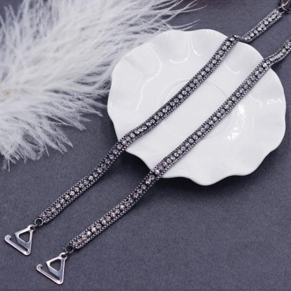 쥬얼리브라끈 - 메탈 체인 큐빅 초커 쥬얼리브라끈