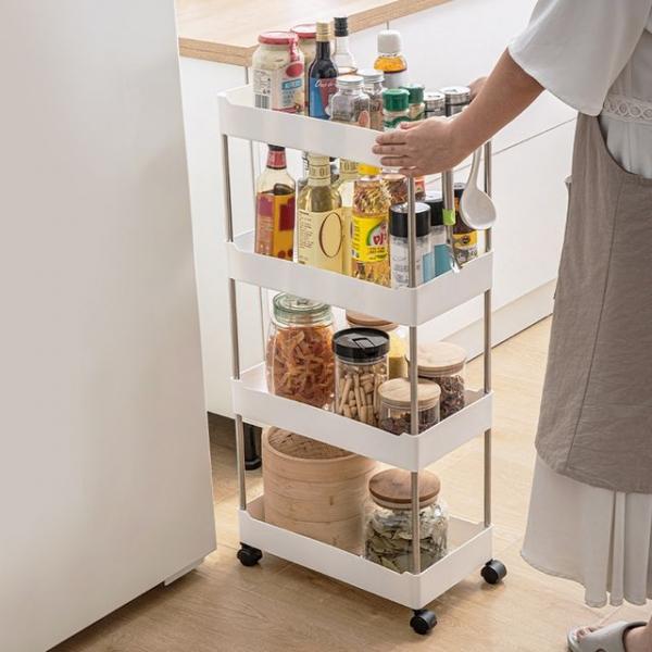 이동식 트롤리 바퀴달린 틈새 선반 3단 4단 200