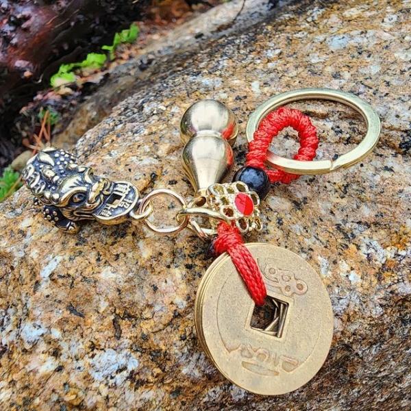 비휴 키링 돈 들어오는 조롱박 엽전 열쇠고리