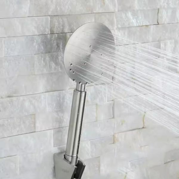 304 스텐 소재 심플 원형 샤워기 헤드 고압 샤워헤드