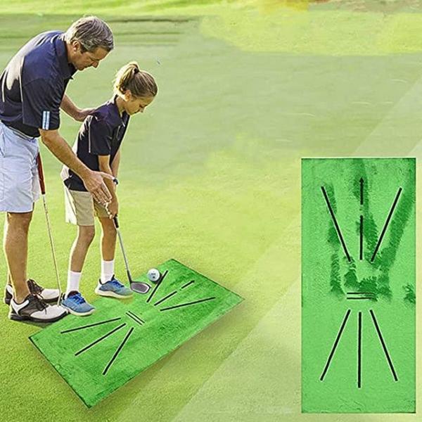 휴대용 벨벳 스윙매트 디봇매트 골프 연습 스윙궤도