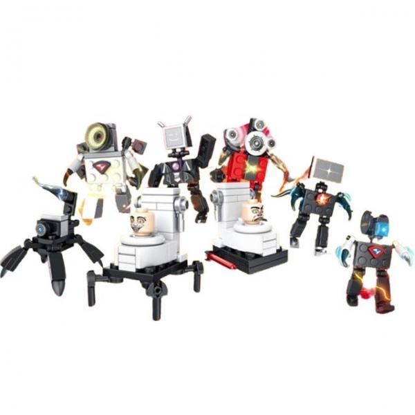 스키비디 토일렛 침공을 막아라 블록 16개 세트 조립