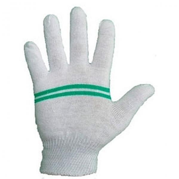 녹색2줄 면 속장갑 10켤레
