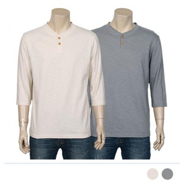 제드인 헨리넥 7부 반팔 티셔츠