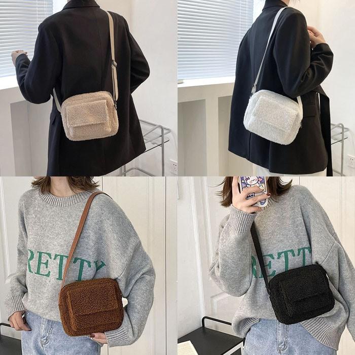 부클 앞포켓 크로스백 4color / 겨울가방