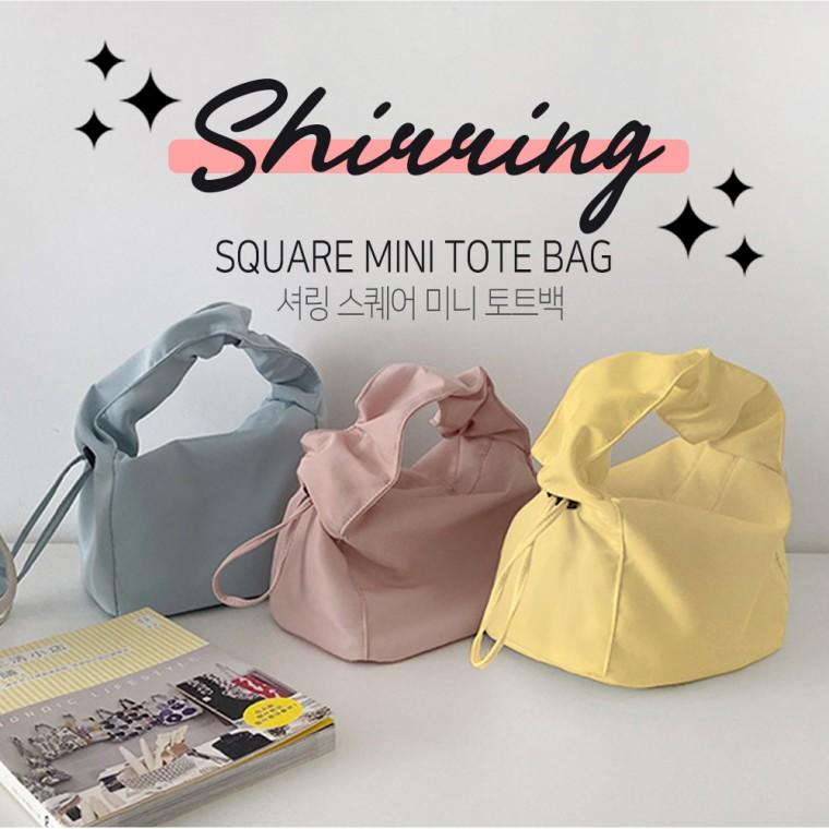 셔링 스퀘어 미니 토트백 5color / 토트백 데일리가방