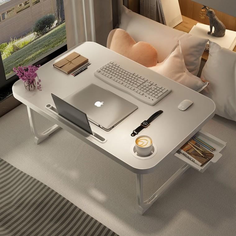 접이식 라운드 스마트 좌식 테이블 3color / 침대 테이블 좌식책상