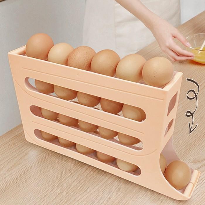 롤링에그 계란보관함 / 자동롤링 냉장고 계란트레이 30구 계란정리함 달걀케이스
