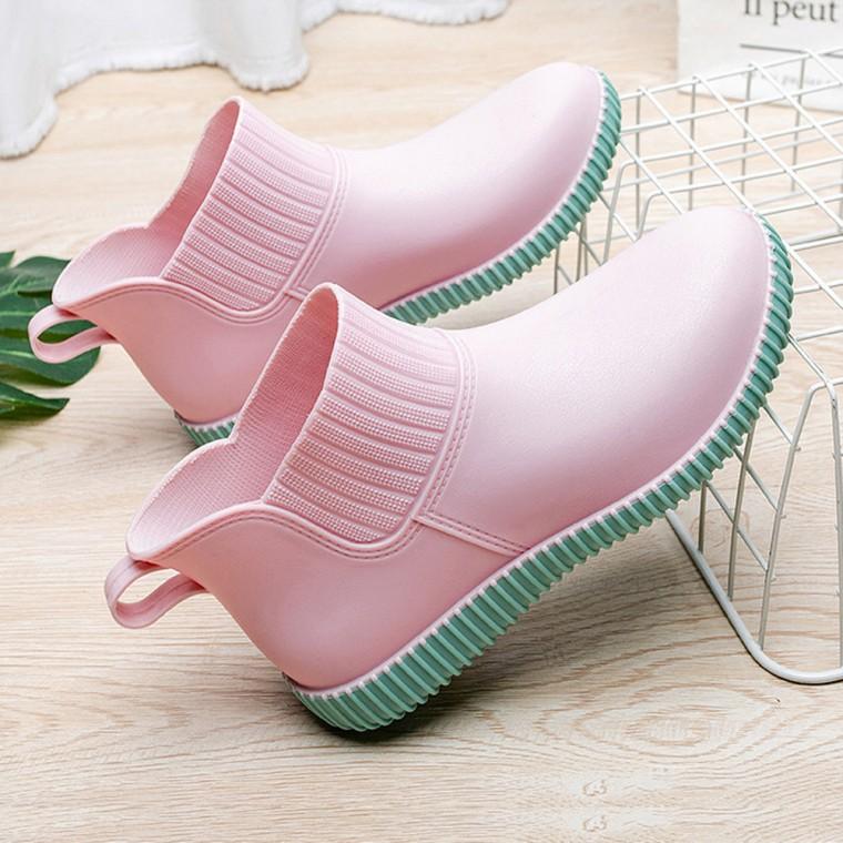 런칭특가 고급 여성장화 패션 발목장화 숏레인부츠 방수 레인슈즈 워터슈즈 신발 01