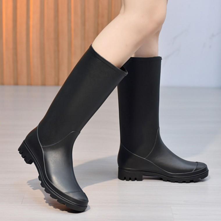 런칭특가 여성장화 심플 롱 레인부츠 미끄럼방지 09 롱부츠 장마철 방수 장화 신발 워터슈즈