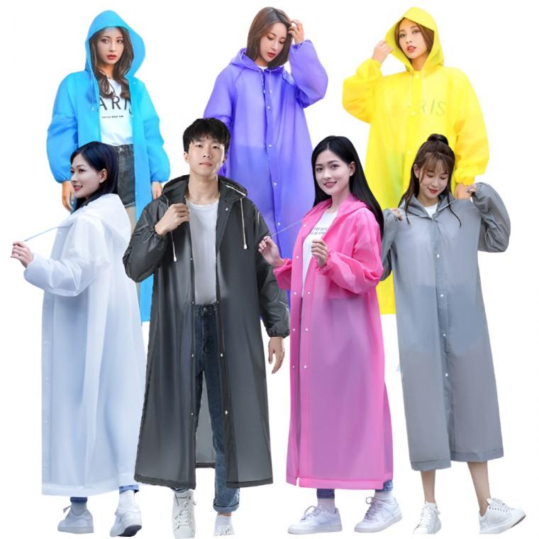 런칭특가EVA150g 고급 우비 무광 팝컬러 남녀공용 골프 낚시 등산 비옷 방수 우의 레인코트 15