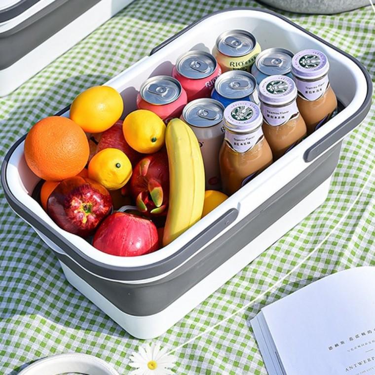 접이식 피크닉 바구니 폴딩 바스켓 수납컨테이너 박스 접이식 테이블