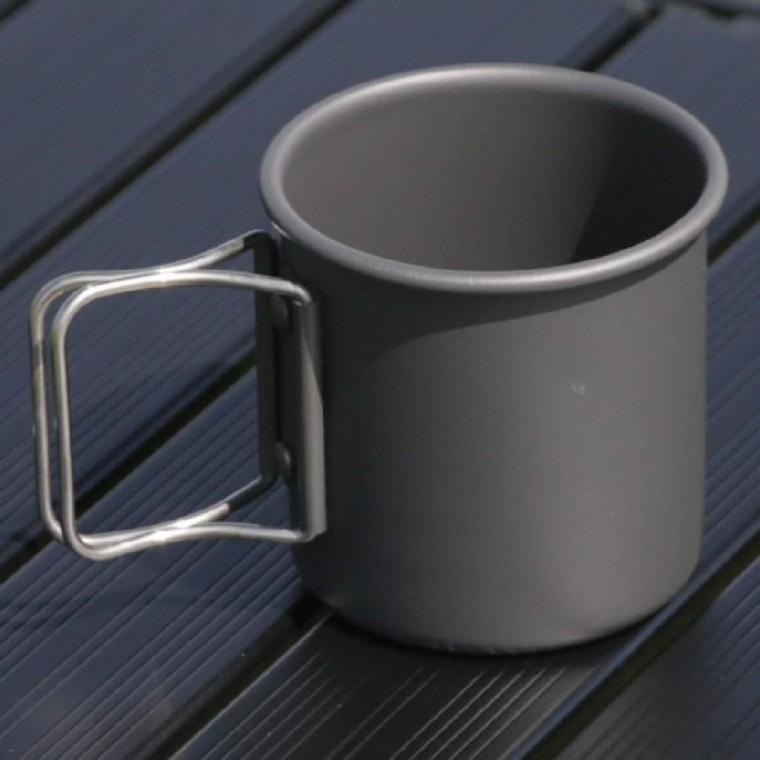 캠핑 컵 머그컵 (알루미늄 다크그레이)