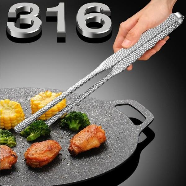 캠핑 주방용316스텐레스 롱집게32.5cm