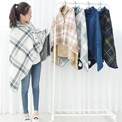 (대형)무릎담요 똑딱이담요 단추담요 어깨담요 망토담요 수면 잠옷 차량용 담요이불