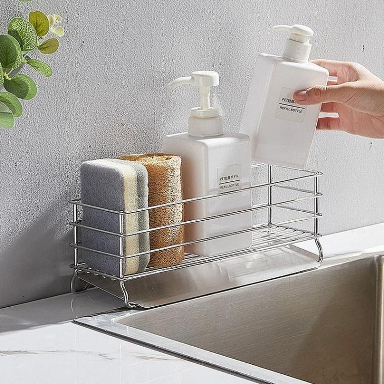 다세코 스텐304 수세미받침대 주방 정리용품 세제 거치대 수세미받침대 수납통 보관