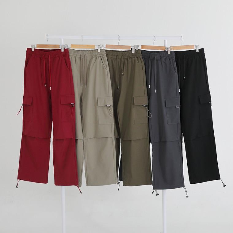 여성 스트링 카고바지 통바지 조거바지 카고팬츠 조거팬츠 와이드팬츠 밴딩팬츠